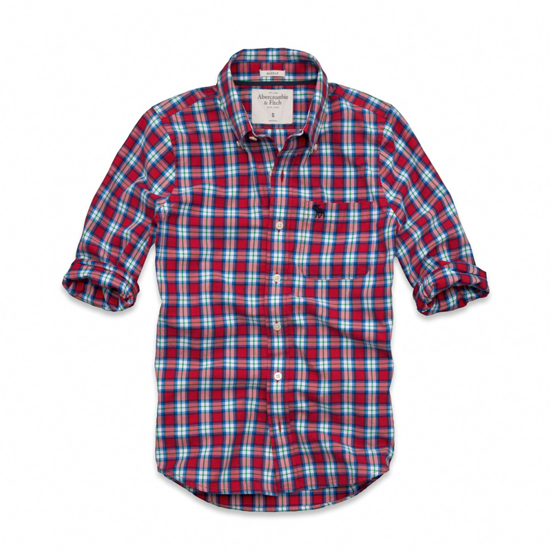 Abercrombie Fitch Hombres Necesidad Algodón Camisa AF6903
